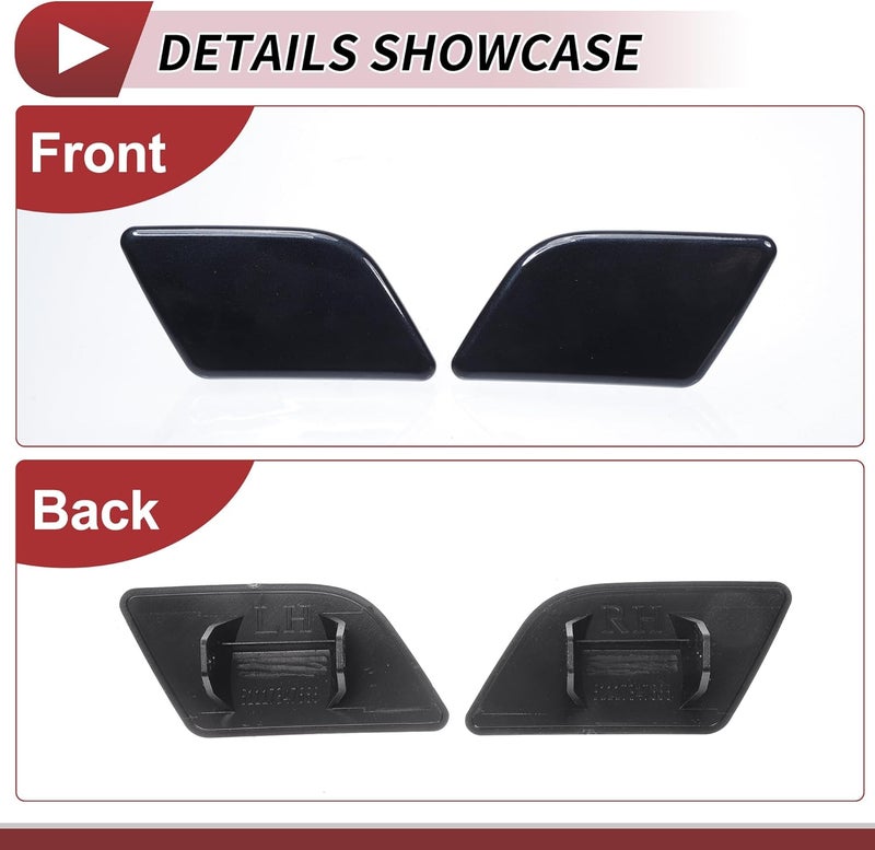 HEROFFIX Front Left Right Side Bumper Headlight Washer Nozzle Cover Cap for BMW X1 2013-2015 Bumper Trim Nozzle Cover No.51117347666 Blue Plastic - Image 5